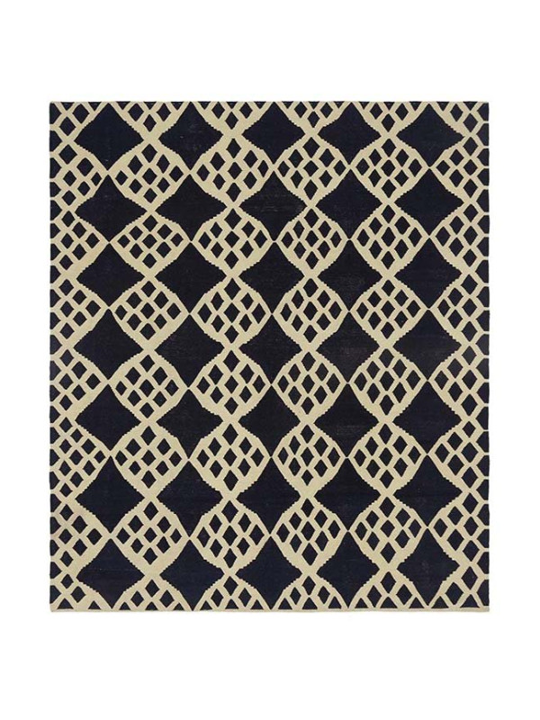KILIM AFRICANO 5 OFF WHITE/BLACK