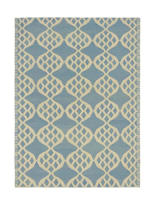KILIM AFRICANO 7 OFF WHITE/LIGHT BLUE