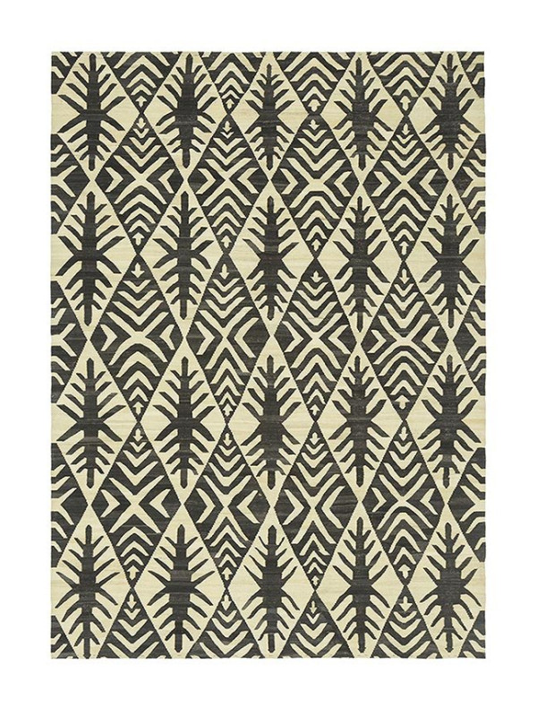 KILIM AFRICA 1 OFF WHITE/BLACK