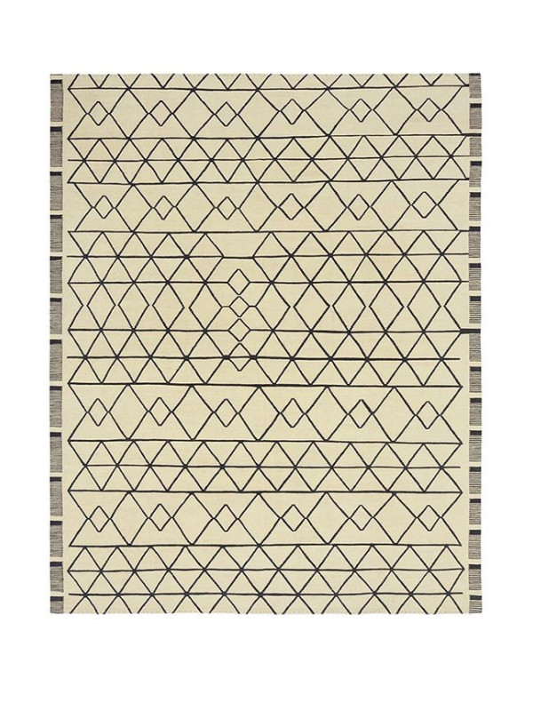 KILIM AFRICANO 8 OFF WHITE/BLACK