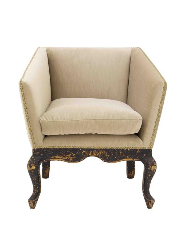 Tapete By Kamy - Flaired armchar flax fendy 14 - 73 x 70 x 60