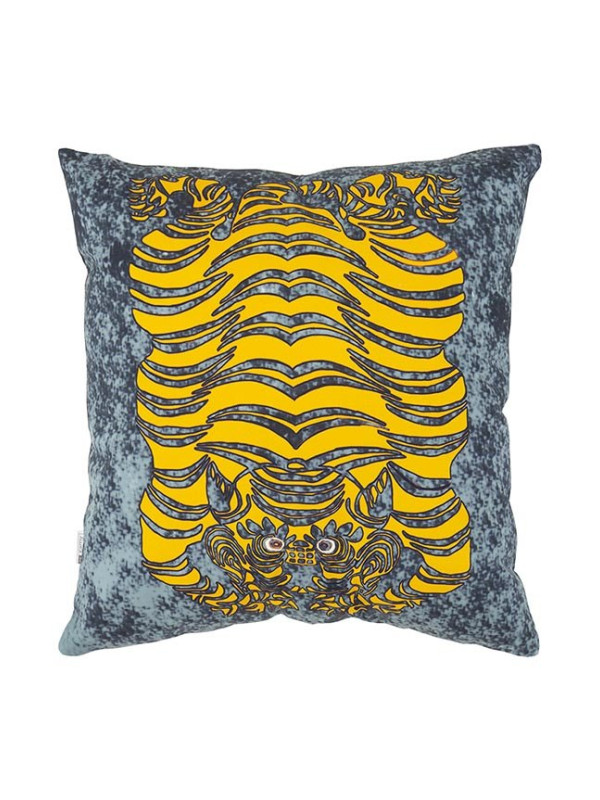 ALMOFADA PRINTED TIGER 1B BLUE/YELLOW - 45 X 45