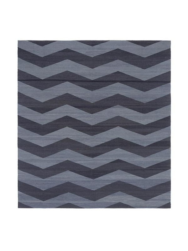 Tapete By Kamy - Kilim chevron dark grey/grey