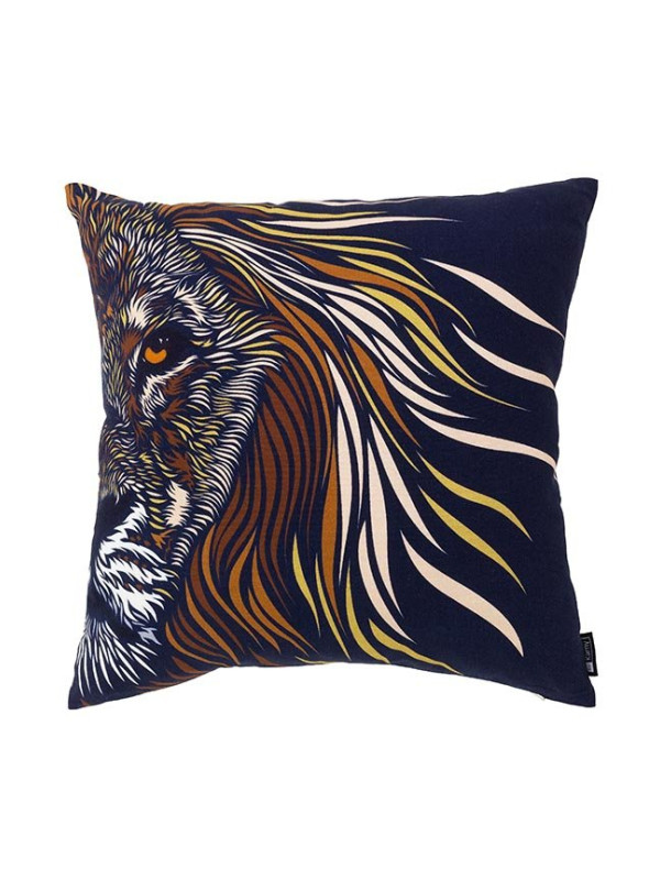 ALMOFADA PRINTED LION 1 BLUE - 45 X 45