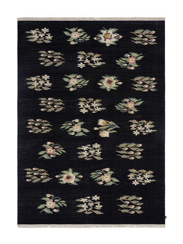 KILIM FLORA BLACK