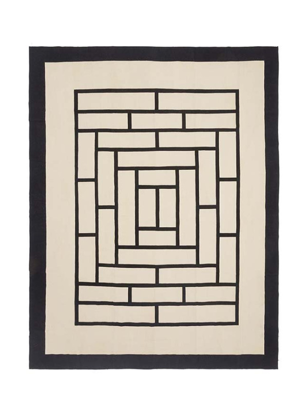 AUBUSSON GEOMETRIC 1 OFF WHITE/BLACK