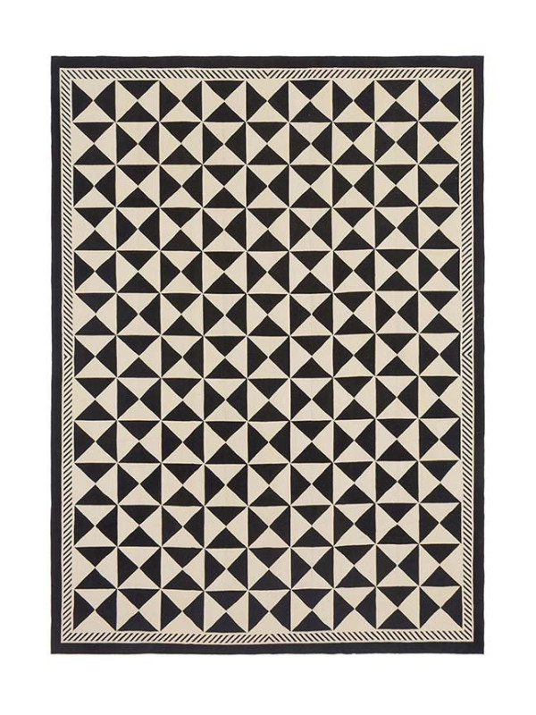 AUBUSSON GEOMETRIC 2 OFF WHITE/BLACK