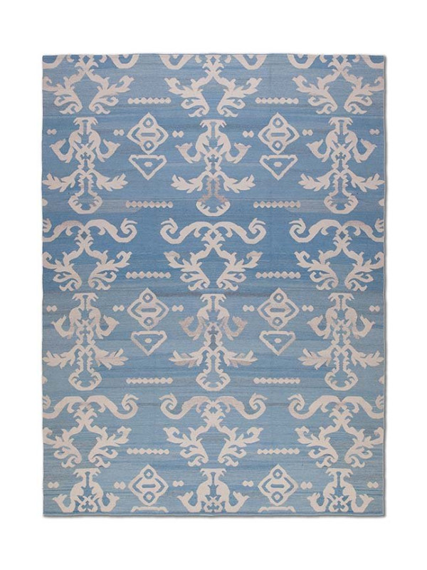 KILIM IKAT LASHMI LIGHT BLUE