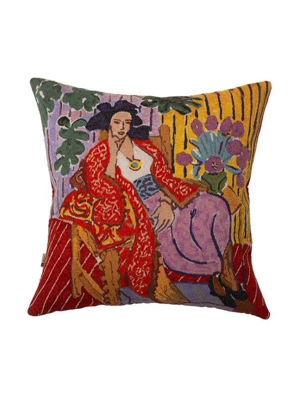 ALMOFADA MATISSE LA FEMME EN ROUGE - 50 X 50