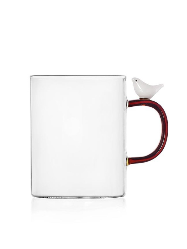 TAZZA UCCELLO BIANCO - 10 X 8