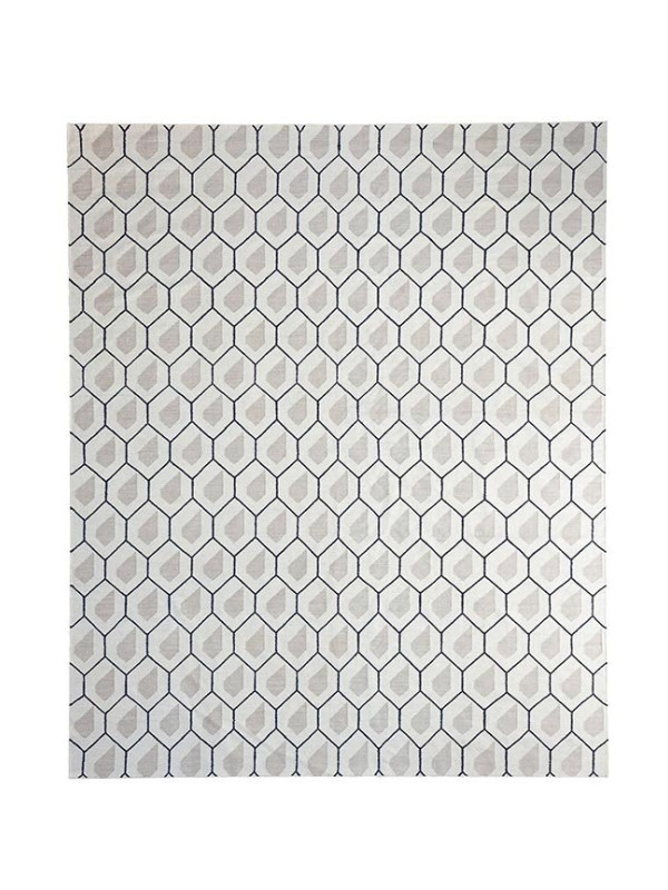 KILIM DROPS OFF WHITE/BEIGE