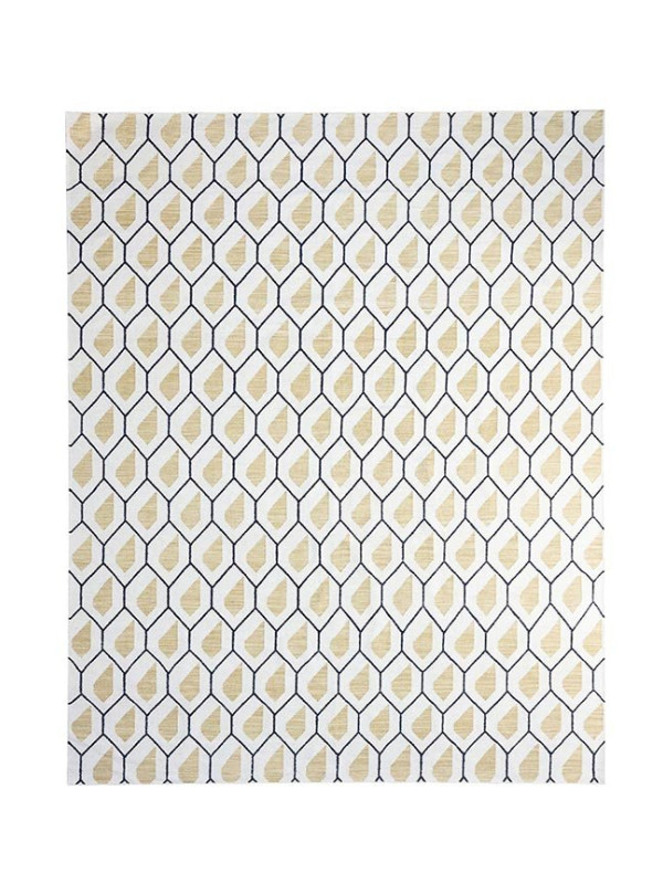 KILIM DROPS OFF WHITE/GOLD