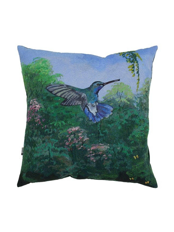 ALMOFADA LELLI BEIJA FLOR ANDORINHA - 54 X 52