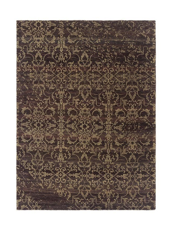 SHALIN DAMASK AUBERGINE