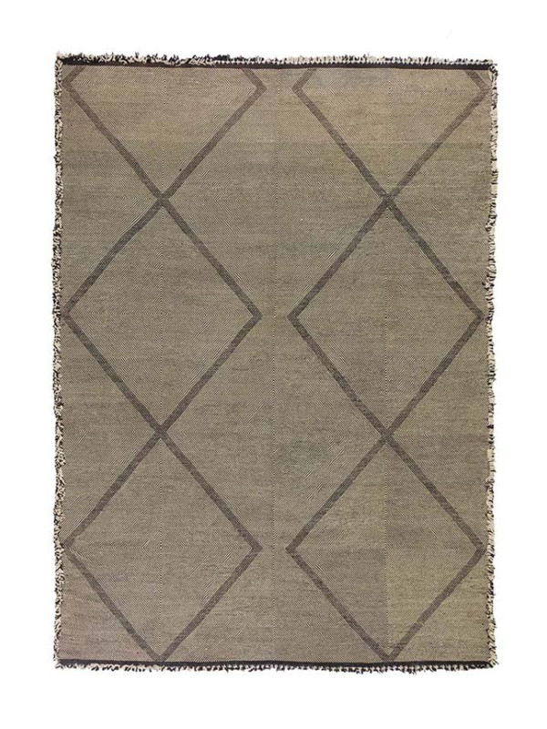KILIM RIAD 10 OFF WHITE/BLACK
