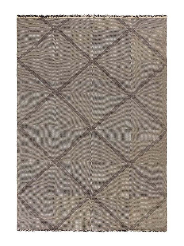 KILIM RIAD 9 OFF WHITE/BLACK