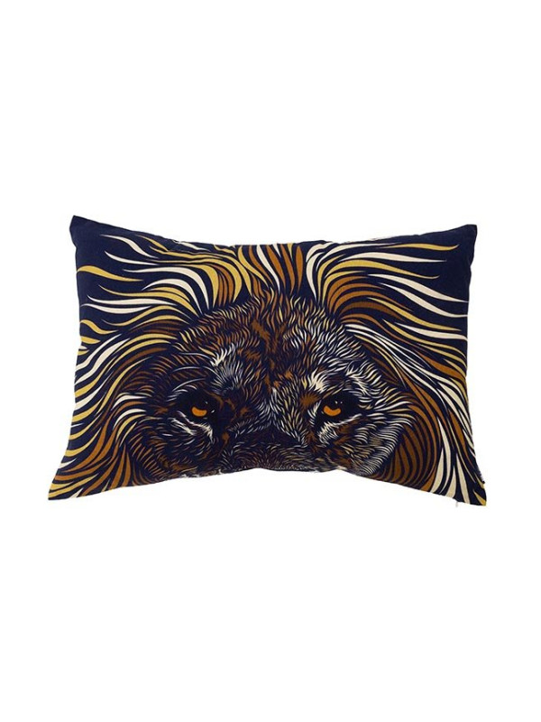 ALMOFADA PRINTED LION 1 BLUE - 60 X 40