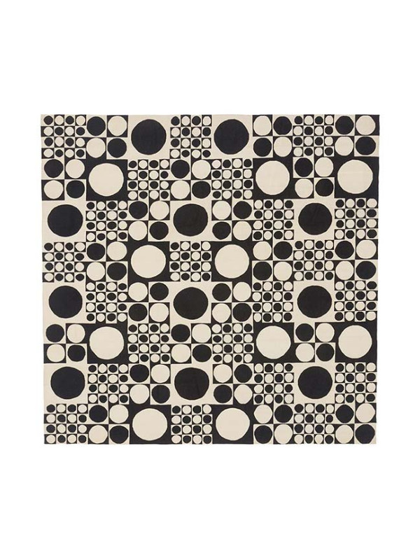 AUBUSSON GEOMETRIC 3 OFF WHITE/BLACK