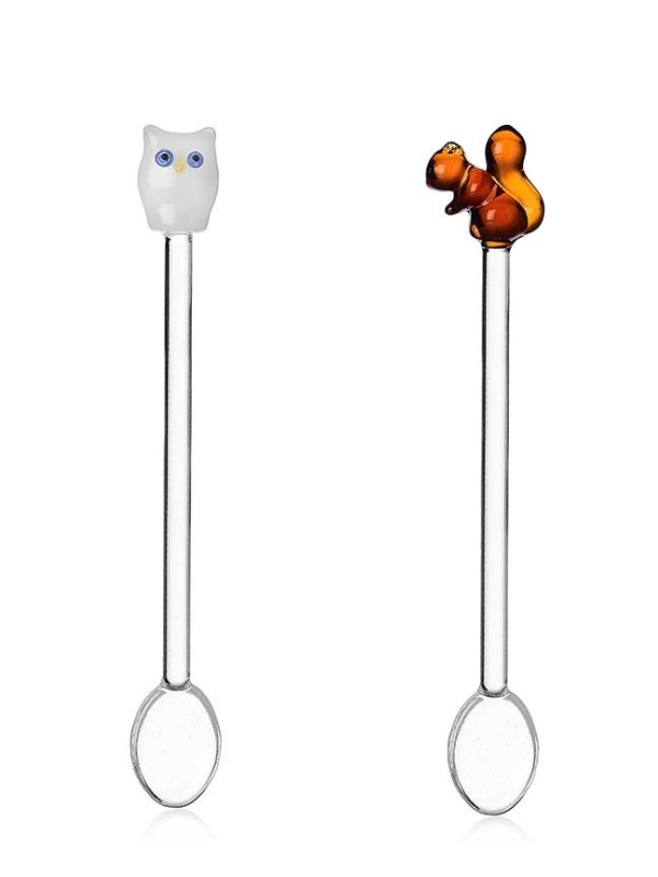 ANIMAL FARM SET 2 SPOONS OWLL&SQUIRREL - 15 X 1