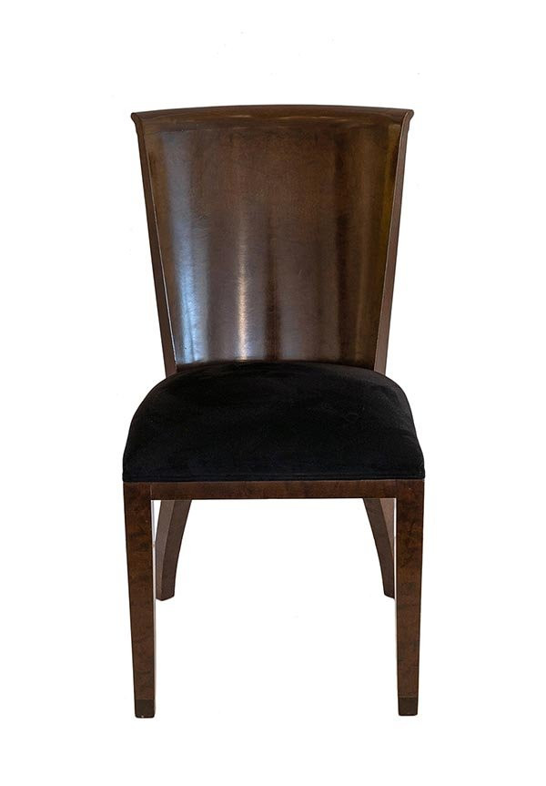 Tapete By Kamy - Cadeira madeira imbuia c/ assento camurca black