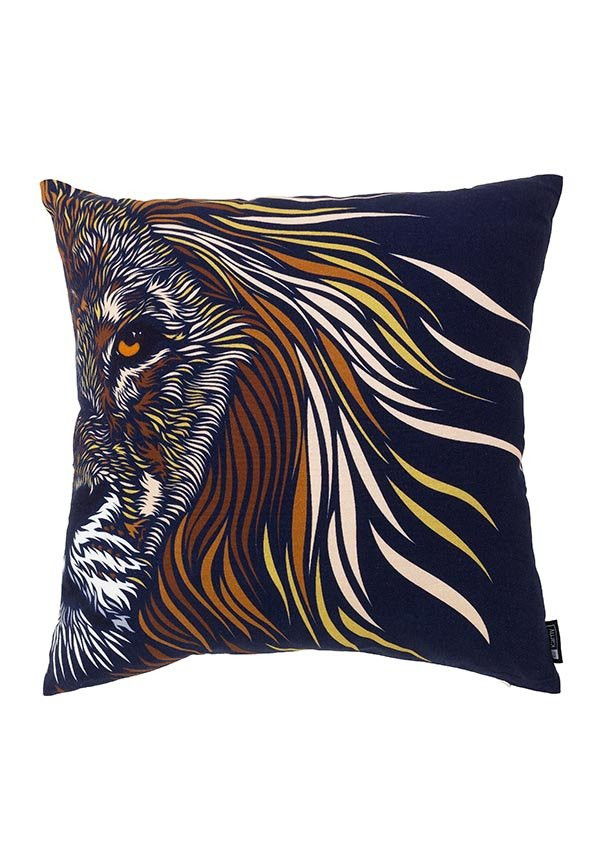 ALMOFADA PRINTED LION 1 BLUE - 45 X 45
