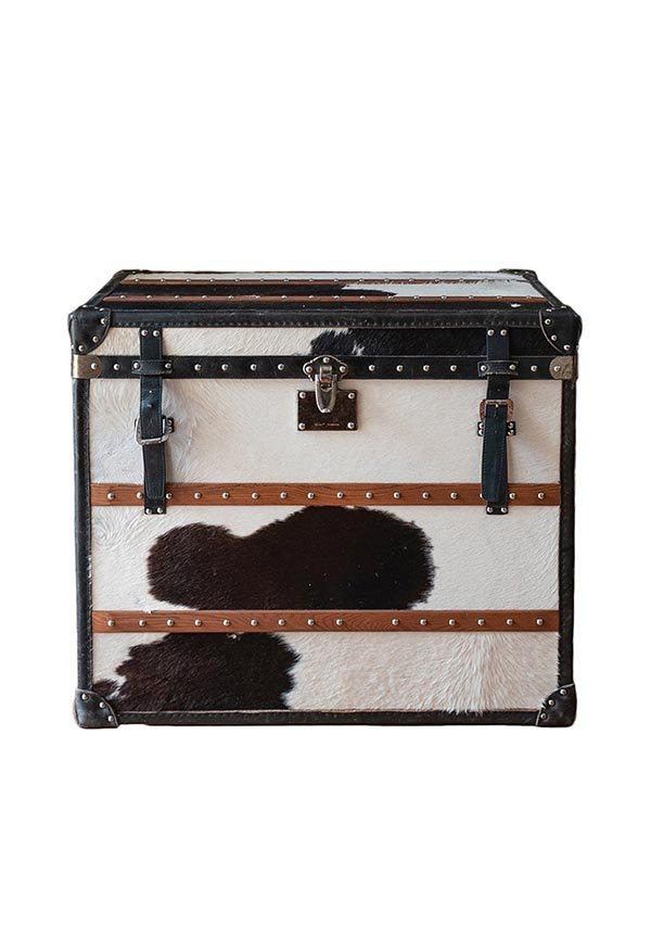 CUNARD MEDIUM TRUNK MOO BLACK/WHITE