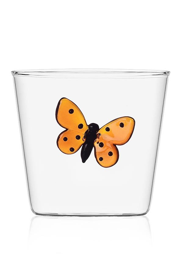 GARDEN PICNIC TUMBLER FARFALLA ROSSA - 8X8X5