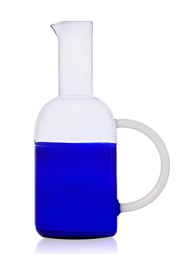 TEQUILA SUNRISE JUG BLUE CLEAR - 29 X 11