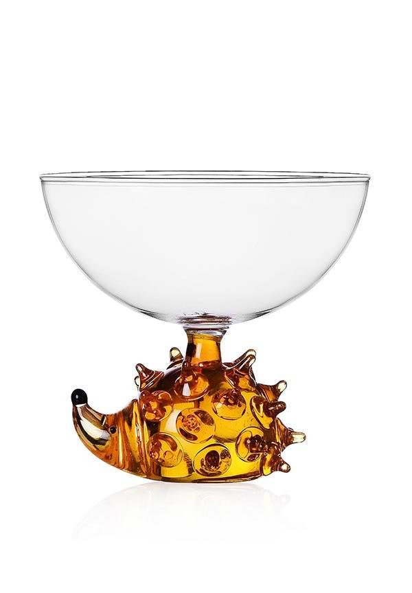 ANIMAL FARM BOWL AMBER HEDGEHOG - 11 X 10