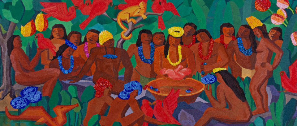 Arte Ambiente Editora | by Kamy apresenta sua primeira tapeçaria de Tarsila do Amaral bordada no Brasil